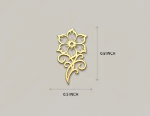 Abstract Flower Pendant Necklace in 925 Sterling Silver – 4