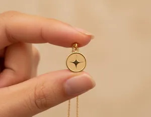 Star Pendant Necklace in 925 Sterling Silver - Gold Finish – 2