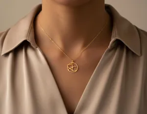 Cat Pendant Necklace: Minimalist Sleeping Cat in Gold Plated Silver – 2
