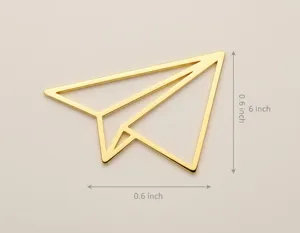Paper Airplane Necklace: Gold Plated Minimalist Pendant – 4