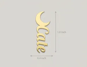 Personalized Name Necklace: Moon Shape Pendant in Sterling Silver – 3