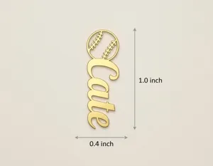 Baseball Name Necklace: Personalized Sterling Silver Sports Pendant – 4