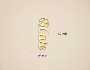 Soccer Name Necklace: Personalized Pendant in Sterling Silver or Gold – 4