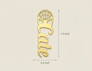 Spiderman Name Necklace: Gold Plated Customizable Name Pendant – 3