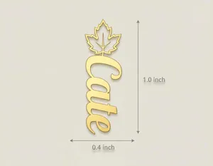 Personalized Name Necklace with Maple Leaf in Sterling Silver – 4