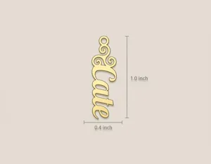 Triskelion Name Necklace – Personalized Swirled Letter Pendant – 3