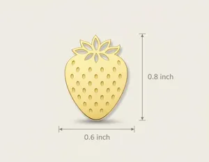 Strawberry Necklace in Gold, Rose Gold or Silver Finish – 3