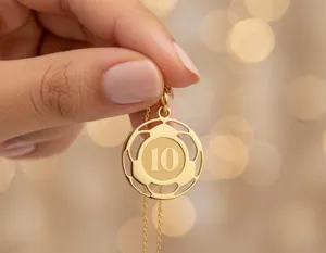 Custom Soccer Number Necklace: Personalized 925 Sterling Silver Pendant – 2