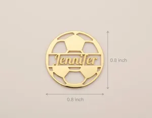 Soccer Name Necklace: Personalized 925 Sterling Silver Pendant – 4