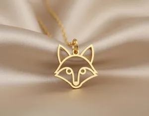 Fox Pendant Necklace in 925 Sterling Silver with Optional Gold Plating – 1