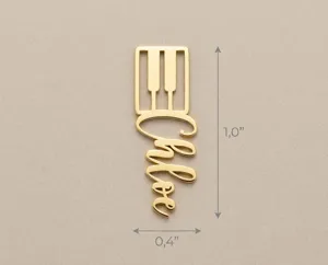 Personalized Piano Name Necklace in Sterling Silver, Gold or Rose Gold – 4