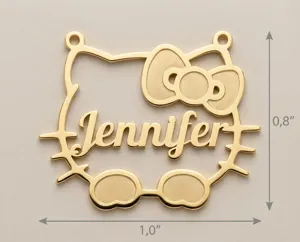 Kitty Necklace: Gold Plated Personalized Cat Pendant – 4