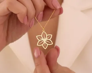 Lotus Necklace – Spiritual Flower Pendant in 925 Sterling Silver – 2