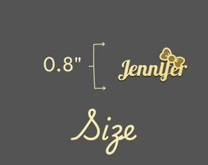 Cute Custom Bow Pendant Necklace – Personalized Name Jewelry in Sterling Silver – 4