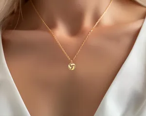 Volleyball Necklace - Minimalist Sports Pendant in Sterling Silver – 3