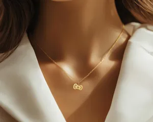 Kitty Bow Necklace - Cute Bow Charm Pendant in 925 Sterling Silver – 4