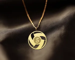 Custom Volleyball Necklace: Personalized Number or Letter Pendant – 1