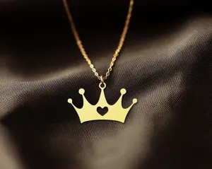 Crown Necklace - Royal Heart Pendant in 925 Sterling Silver – 2