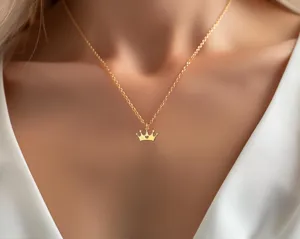 Crown Necklace - Royal Heart Pendant in 925 Sterling Silver – 4