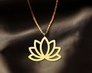 Lotus Necklace: 925 Sterling Silver Nature Charm Jewelry for Her – 3