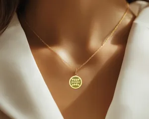 Personalized Softball Name Pendant Necklace in Gold – 3