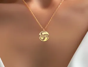 Volleyball Name Necklace – Personalized Sports Jewelry for Her – 1