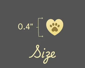 Paw Print Necklace – Gold Plated Heart Pendant for Pet Lovers – 6