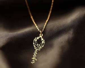 Personalized Sonic Head Necklace with Name in Sterling Silver – 2