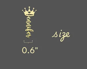 Custom Crown Name Necklace – Personalized 925 Sterling Silver Royal Jewelry – 6