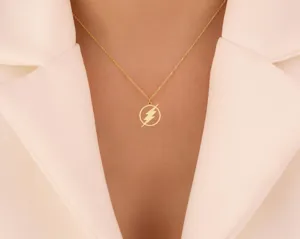 Lightning Bolt Necklace in 925 Sterling Silver, Gold, Rose Gold or Silver – 3