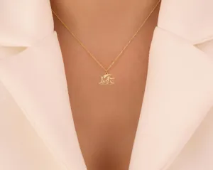 Shadow-Inspired Necklace in 925 Sterling Silver with Gold Finish – 3