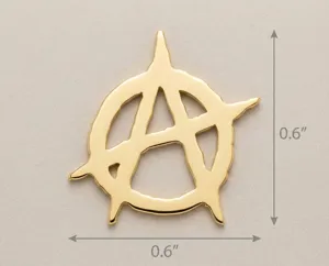 Anarchy Pendant Necklace: Gold Plated Sterling Silver Statement Jewelry – 5