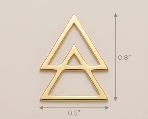 Geometric Triangle Necklace: Modern Gold Plated Pendant – 4