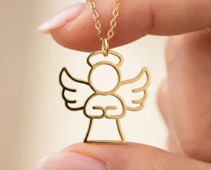 Angel Pendant: 925 Sterling Silver Charm with Delicate Wings – 3