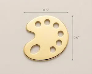 Palette Pendant Necklace in Sterling Silver with Gold or Rose Gold Plating – 3