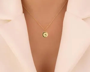 Scorpio Zodiac Moon Necklace – Gold-Plated Astrology Pendant – 3