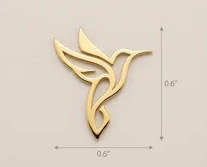 Hummingbird Necklace in Gold Plated Sterling Silver Nature Charm – 4