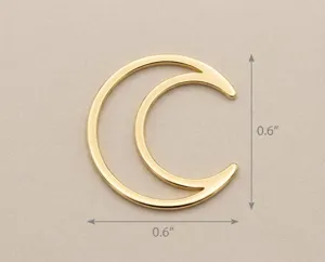 Crescent Moon Pendant Necklace: Handmade 925 Sterling Silver with Gold or Rose Gold Plating – 4