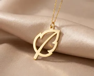 Leaf Necklace: Handmade 925 Sterling Silver Pendant in Gold, Rose Gold or Silver – 1