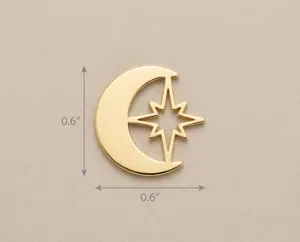 Moon and Star Pendant Necklace in 925 Sterling Silver – 4