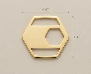 Honeycomb Necklace: Gold Plated Geometric Bee Pendant in 925 Sterling Silver – 3