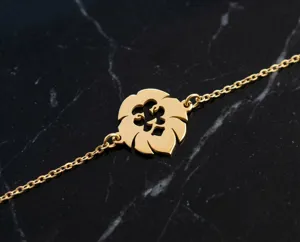 Lion Charm Bracelet in 925 Sterling Silver – Minimalist Animal Jewelry – 1