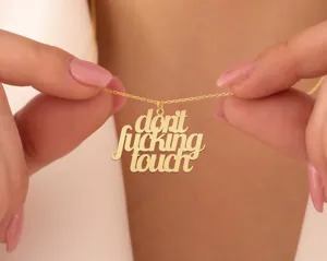 Custom Quote Necklace in 925 Sterling Silver with Gold Plating – 1