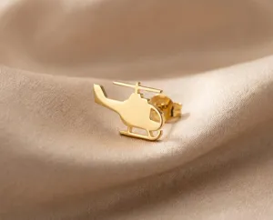 Helicopter Earrings in 925 Sterling Silver with Gold Finish – 3