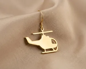 Helicopter Earrings in 925 Sterling Silver – Gold, Rose Gold or Silver Finish – 2