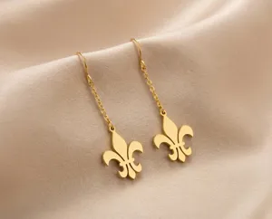 Fleur de Lis Earrings: 925 Sterling Silver, Gold or Rose Gold Plated – 3