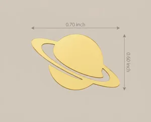 Saturn Necklace - Handmade Sterling Silver Planet Pendant in Gold, Rose Gold or Silver – 4