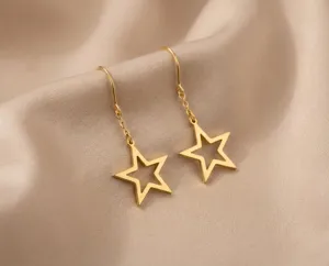 Star Earrings: Dainty Dangle Charm in 925 Sterling Silver – 3