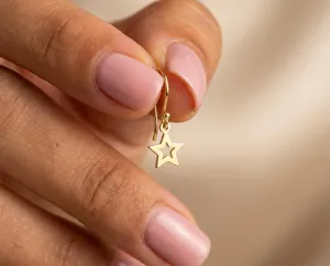 Star Earrings: Dainty Dangle Charm in 925 Sterling Silver – 2