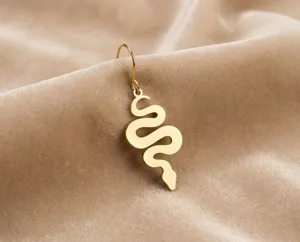 Snake Earrings in 925 Sterling Silver: Vintage-Inspired Gold Plated Design – 3